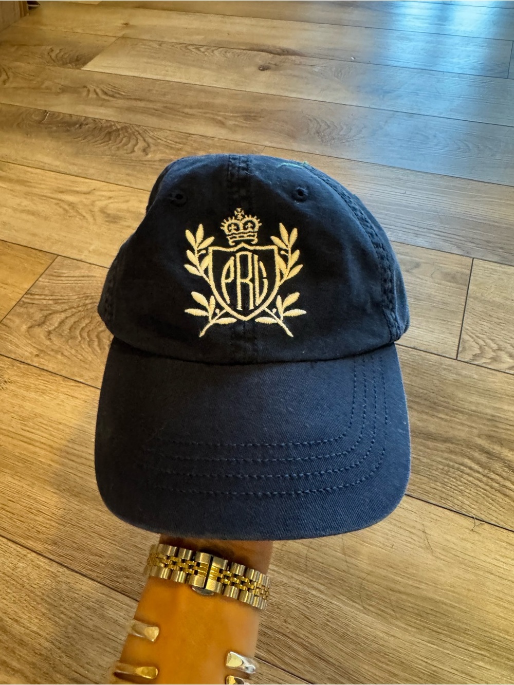 Embroidered Polo Navy Baseball Cap